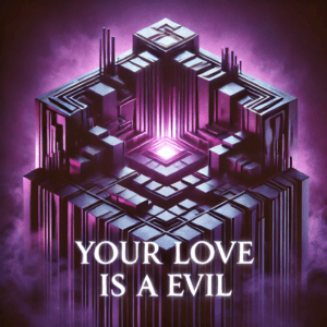DALL·E-2025-02-07-15.26.16-An-album-cover-for-a-song-titled-_Your-Love-Is-a-Evil